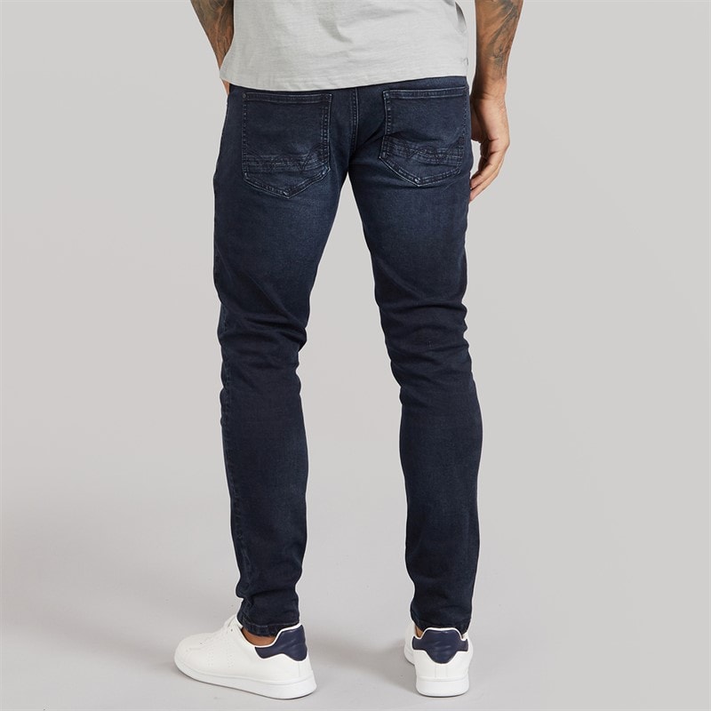 Duck And Cover Jeans til Herre Maylead Slim Fit Blå Sort - Billede 2