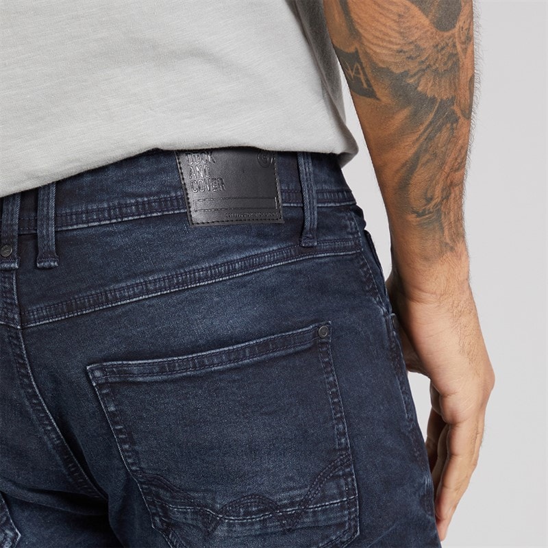 Duck And Cover Jeans til Herre Maylead Slim Fit Blå Sort - Billede 3