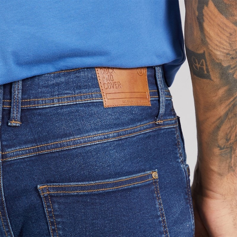 Duck And Cover Herre Maylead Slim Fit Jeans Mørk Vask - Billede 3