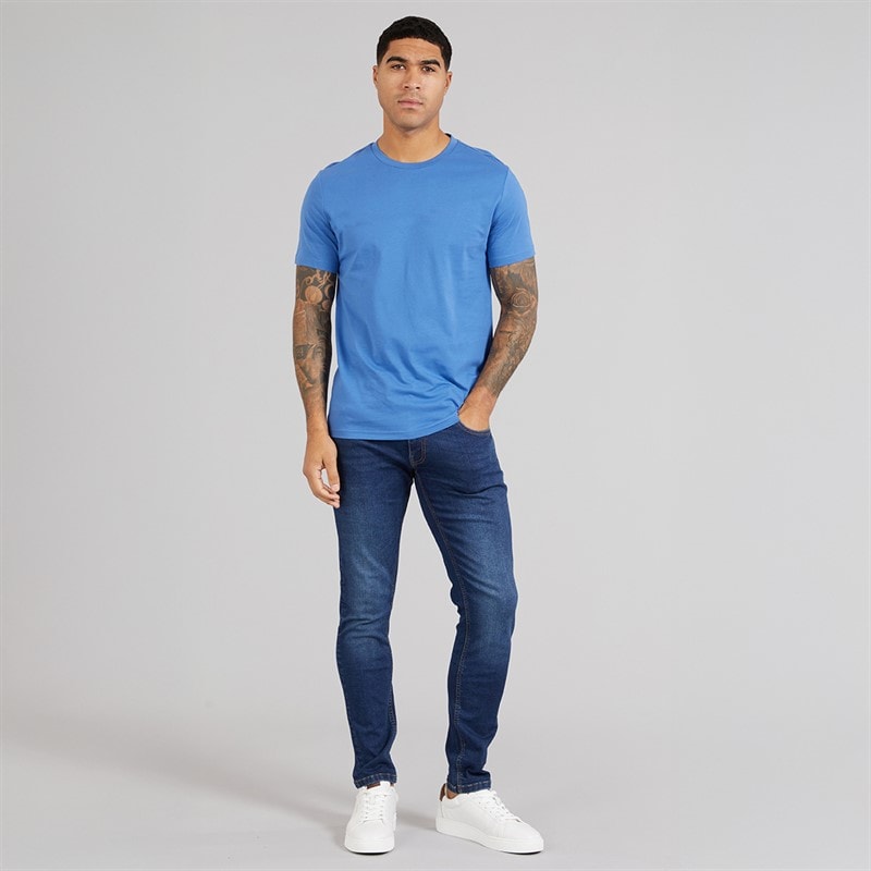 Duck And Cover Herre Maylead Slim Fit Jeans Mørk Vask - Billede 4
