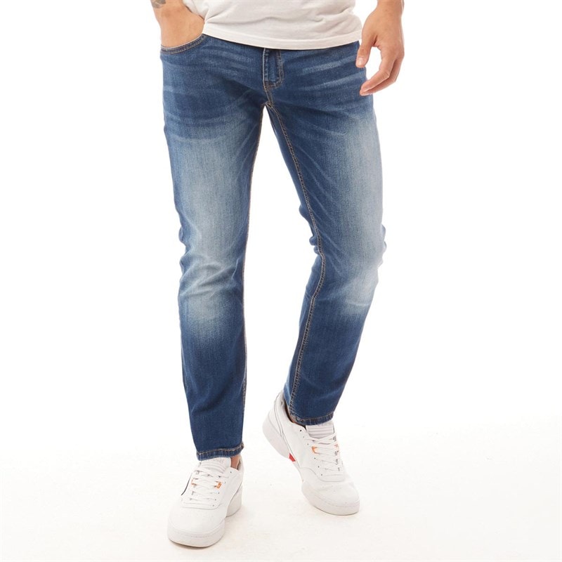 Duck And Cover Herre Maylead Slim Fit Jeans Stone Wash