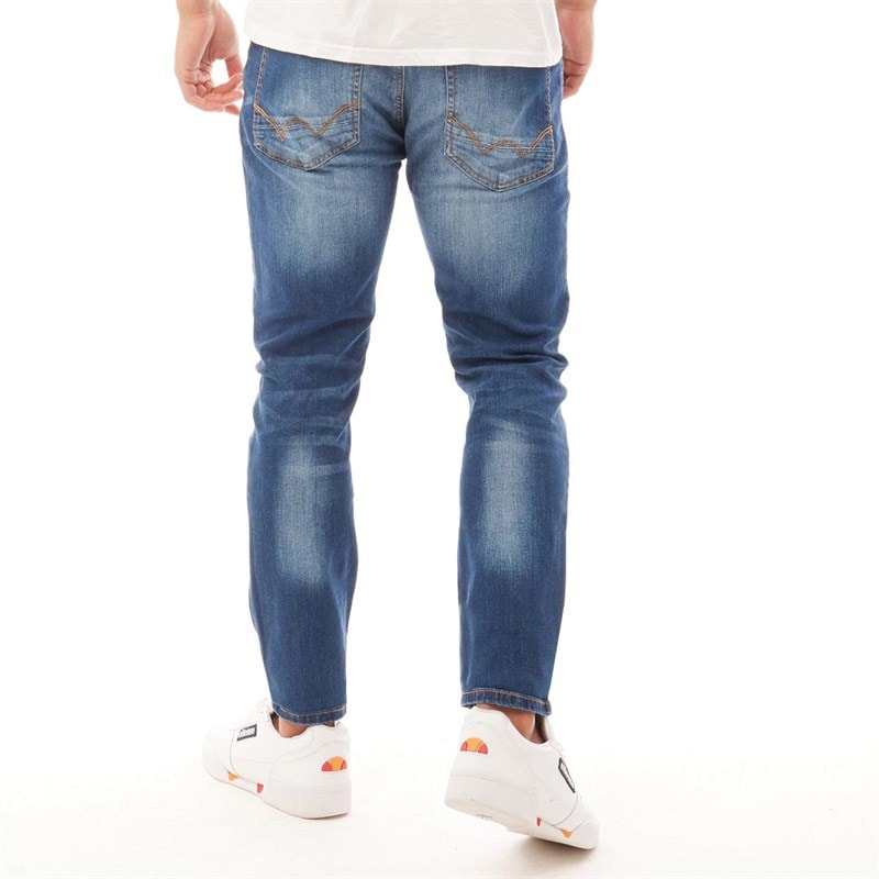 Duck And Cover Herre Maylead Slim Fit Jeans Stone Wash - Billede 2