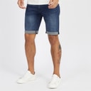 Duck And Cover Herre Zeki Denim Shorts Mørk Vask