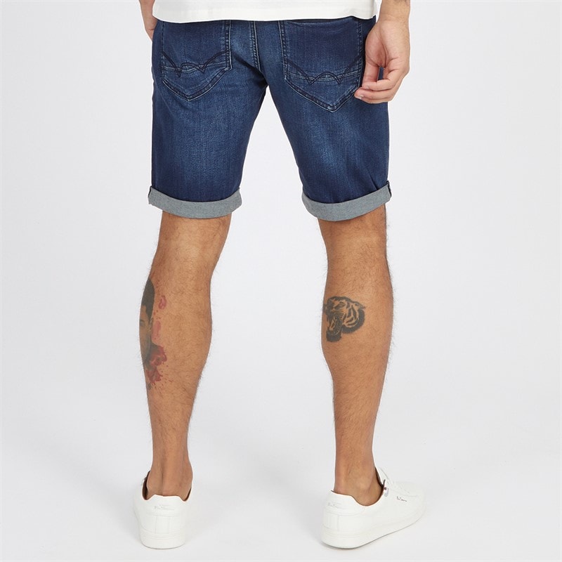 Duck And Cover Herre Zeki Denim Shorts Mørk Vask - Billede 2