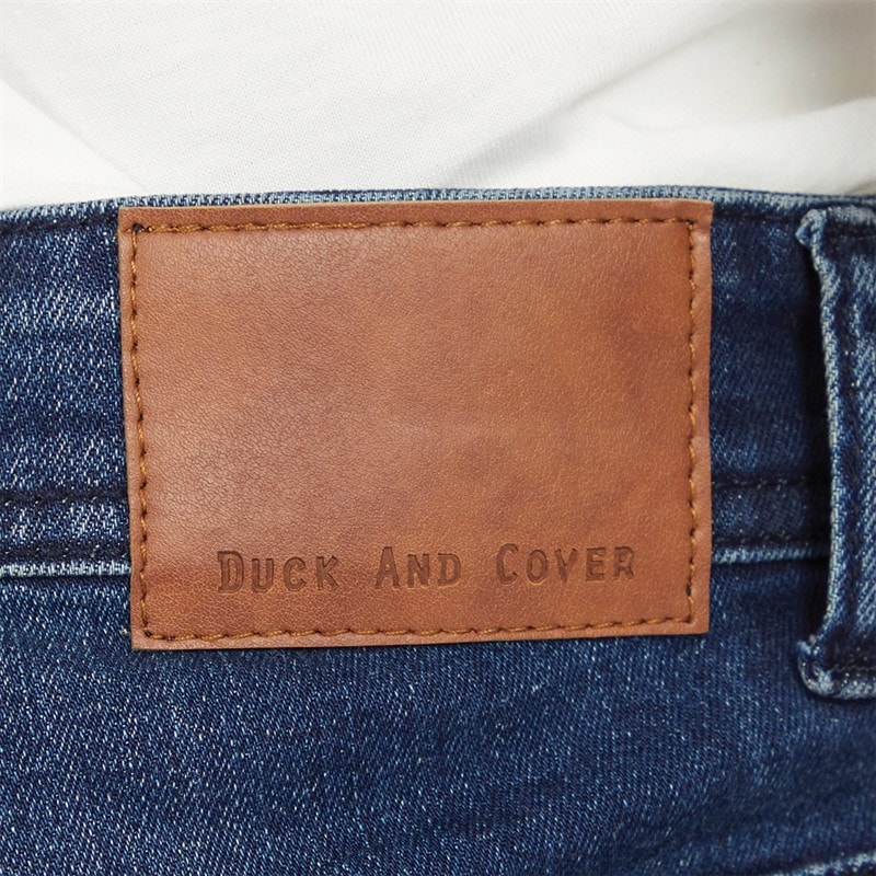 Duck And Cover Herre Zeki Denim Shorts Mørk Vask - Billede 3