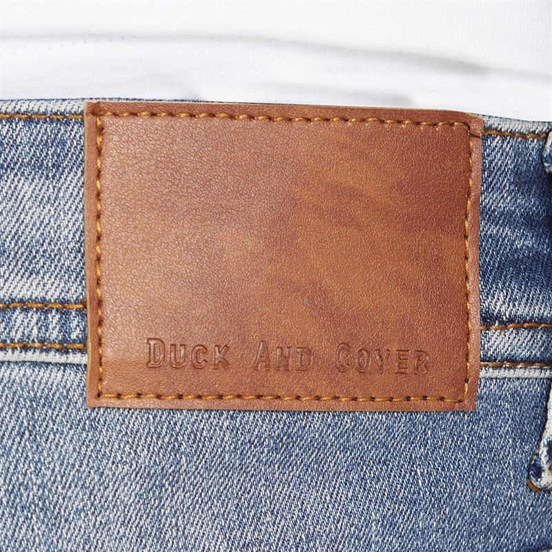 Duck And Cover Herre Zeki Jeans Shorts Stone Wash - Billede 3
