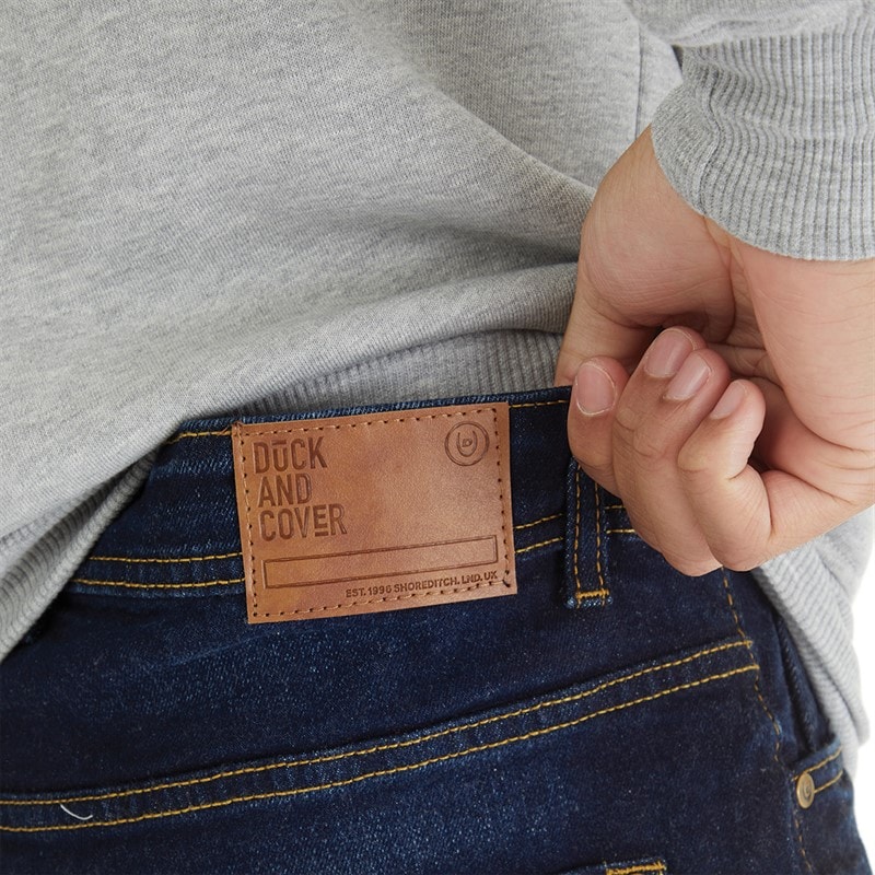 Duck and Cover Herre Rushawn Jeans med afslappet pasform Mørk vask - Billede 3