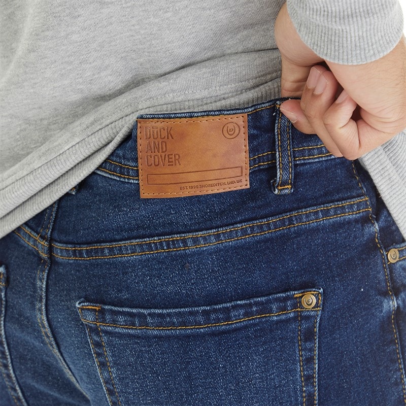 Duck and Cover Herre Rushawn Jeans med afslappet pasform Mid Wash - Billede 3