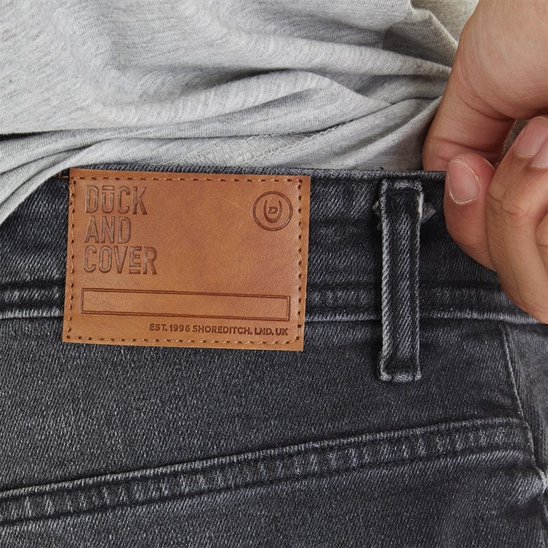 Duck and Cover Herre Rushawn Jeans med Afslappet Pasform Sort - Billede 3