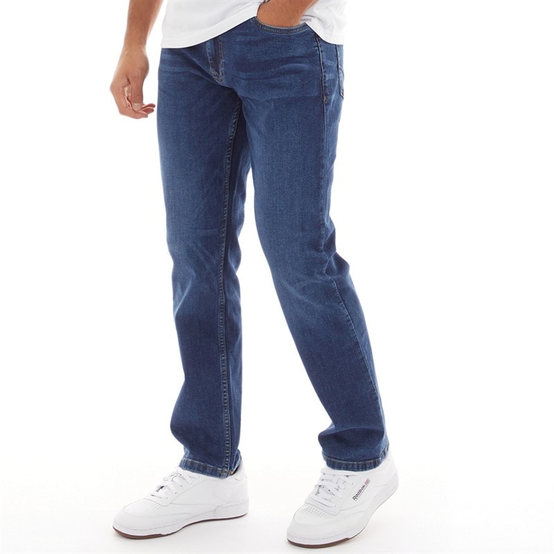 Duck and Cover Herre Janstar Jeans Med Lige Ben Blå