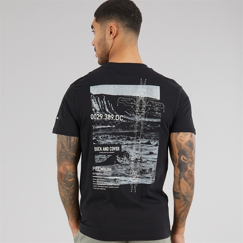 Duck and Cover Herre Landway T-shirt Sort - Billede 3