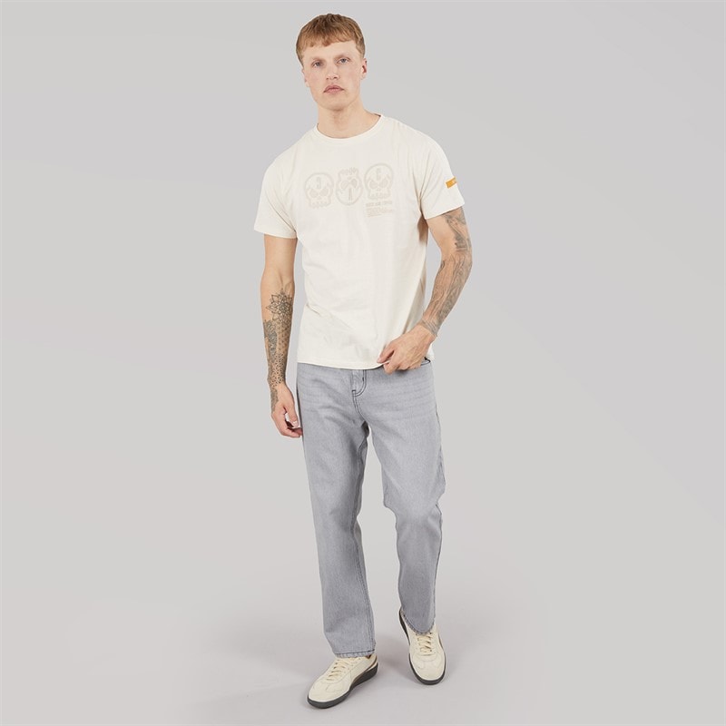 Duck and Cover Herre Deltamans Carbon T Shirt Lys sten - Billede 4