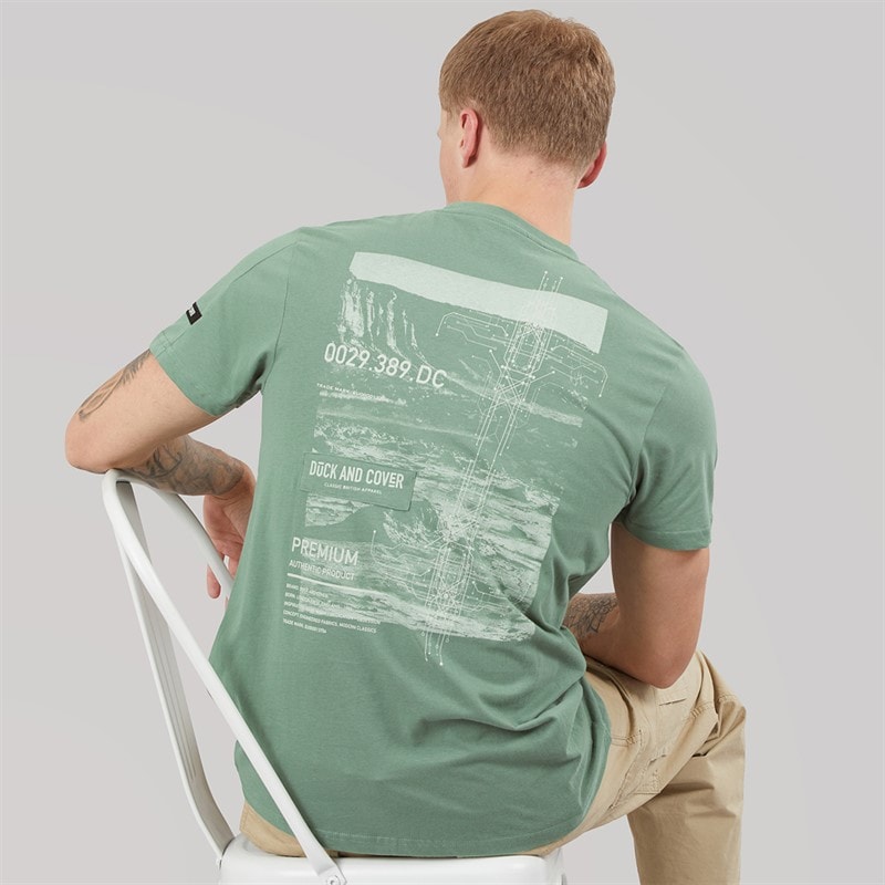 Duck and Cover Herre Landway T Shirt Oliven