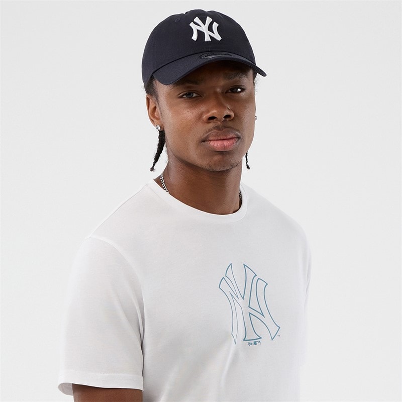 New Era Herre New York Yankees T-shirt Hvid - Billede 3