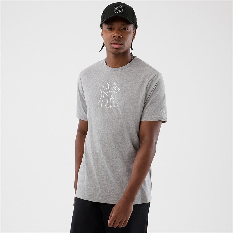 New Era Herre New York Yankees T-shirt Grey Med - Billede 1