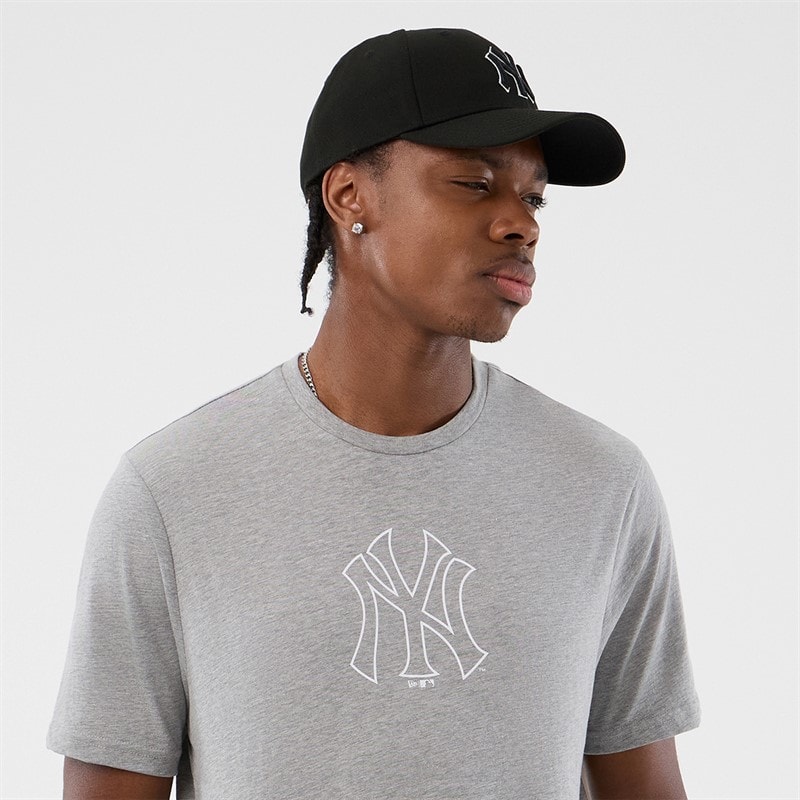 New Era Herre New York Yankees T-shirt Grey Med - Billede 3
