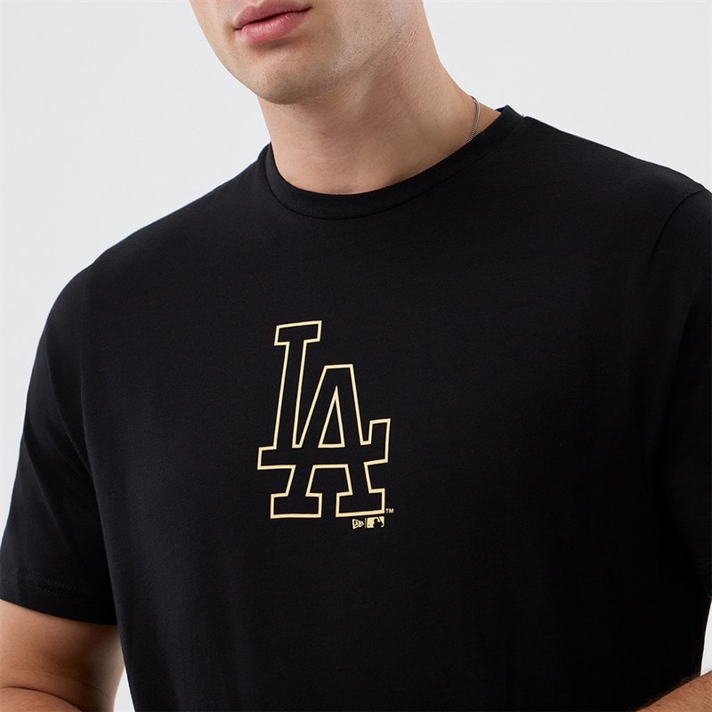 New Era Herre Los Angeles Dodgers T-shirt Sort - Billede 3