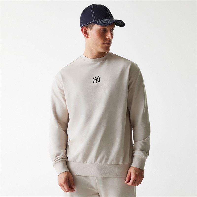 New Era Herre New York Yankees Sweatshirt Light Beige - Billede 1