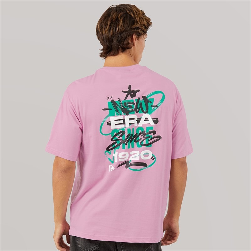 New Era Herre Graffiti Grafik T-shirt Fpk - Billede 3