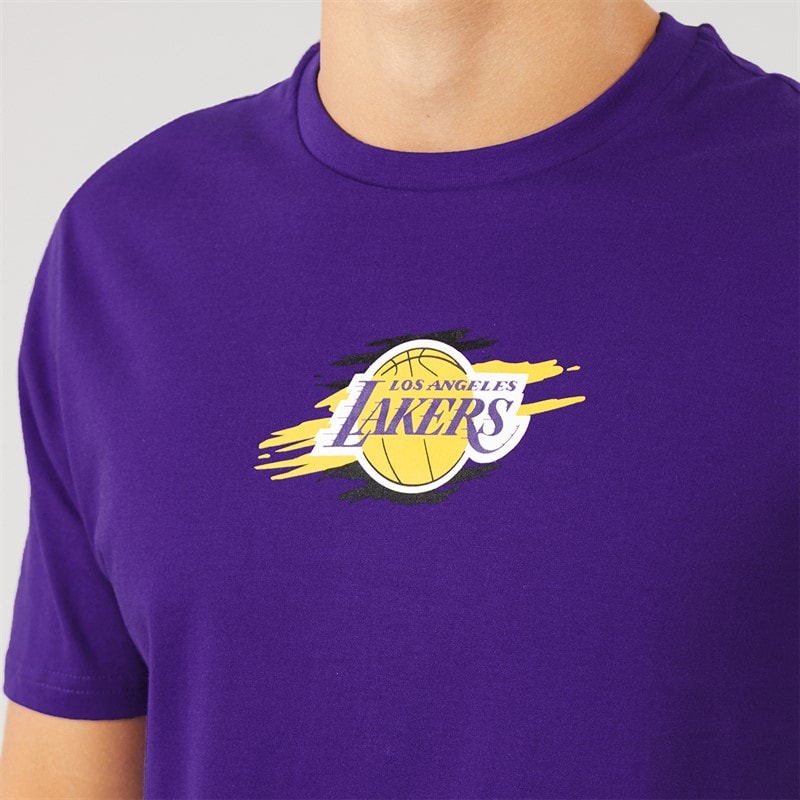 New Era Herre NBA Grafik Los Angeles Lakers T-shirt Trp - Billede 3