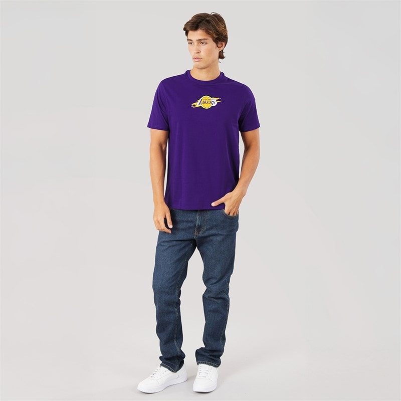 New Era Herre NBA Grafik Los Angeles Lakers T-shirt Trp - Billede 4