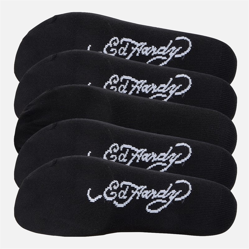 Ed Hardy Herre Egerton Fem Pak Kjole Sokker Sort - Billede 2