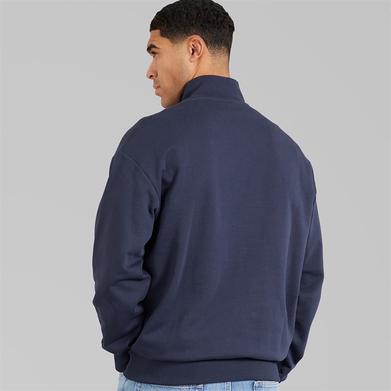 HUGO Herre Neeler Half Zip Sweatshirt Navy - Billede 2
