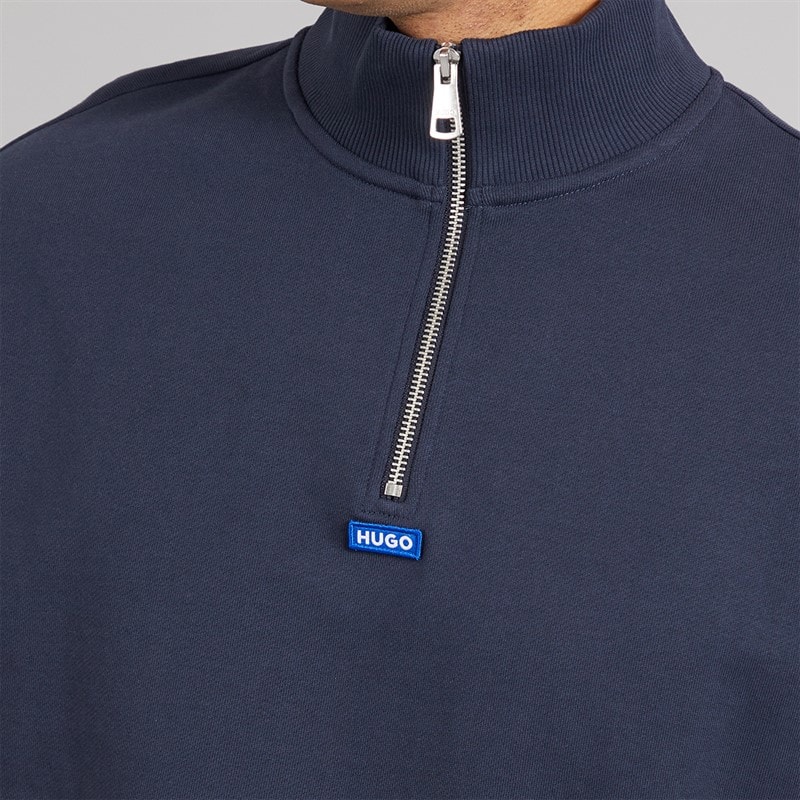 HUGO Herre Neeler Half Zip Sweatshirt Navy - Billede 3