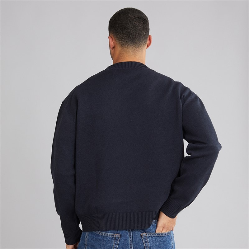 HUGO Herre San Casey Strikket Sweater Navy - Billede 2