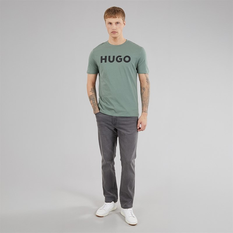 HUGO Herre Dulivio T-shirt Open Green - Billede 3