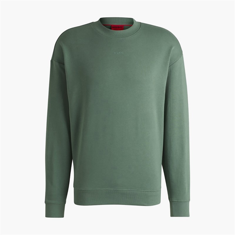 HUGO Herre Dapocrew Sweatshirt Open Green