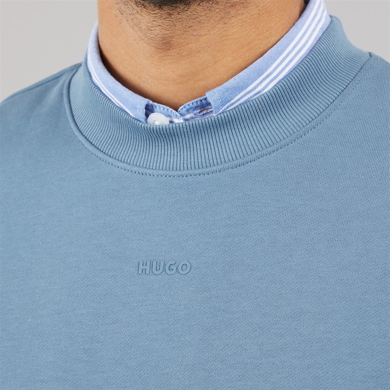 HUGO Herre Dapocrew Sweatshirt Open Blue - Billede 3