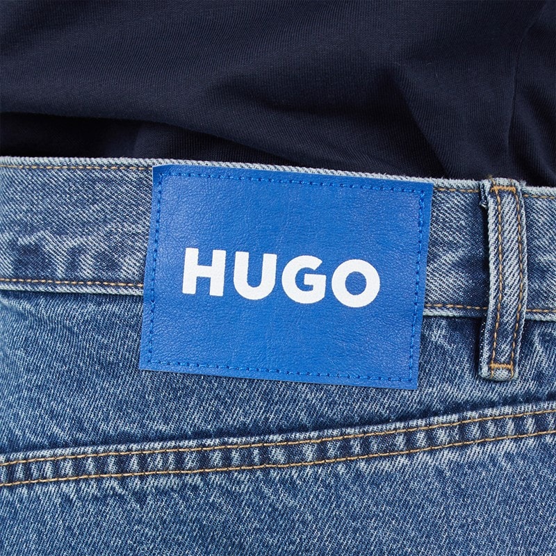 HUGO Herre Nate Løstsiddende Jeans Bright Blue - Billede 3