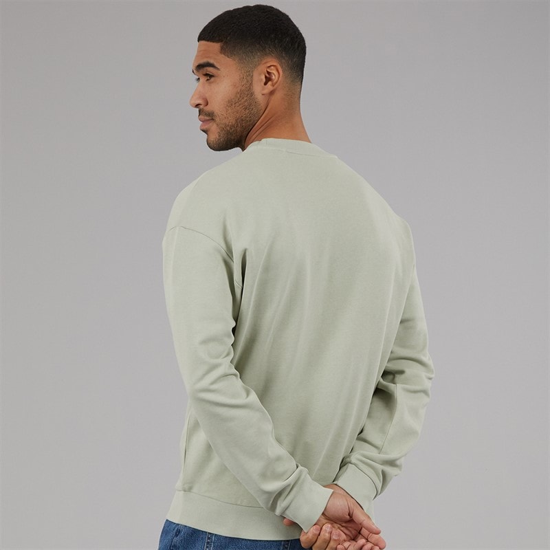 HUGO Herre Nierofix Sweatshirt Open Green - Billede 2