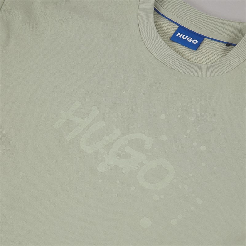 HUGO Herre Nierofix Sweatshirt Open Green - Billede 3