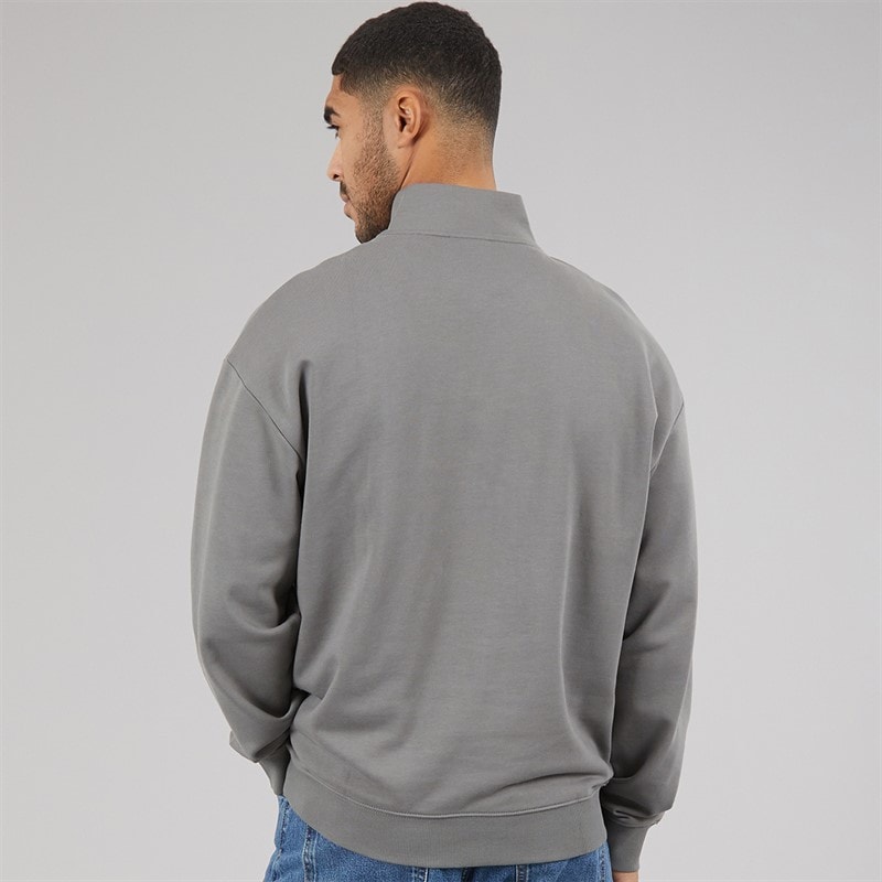 HUGO Herre Durty244 Halv lynlås sweatshirt Dark Grey - Billede 2