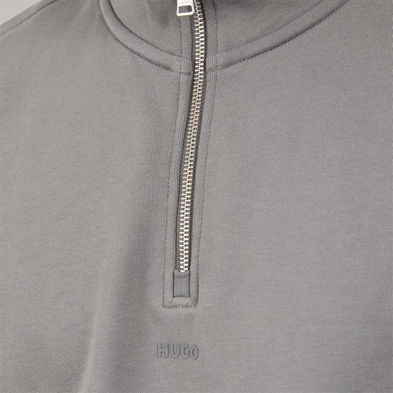 HUGO Herre Durty244 Halv lynlås sweatshirt Dark Grey - Billede 3