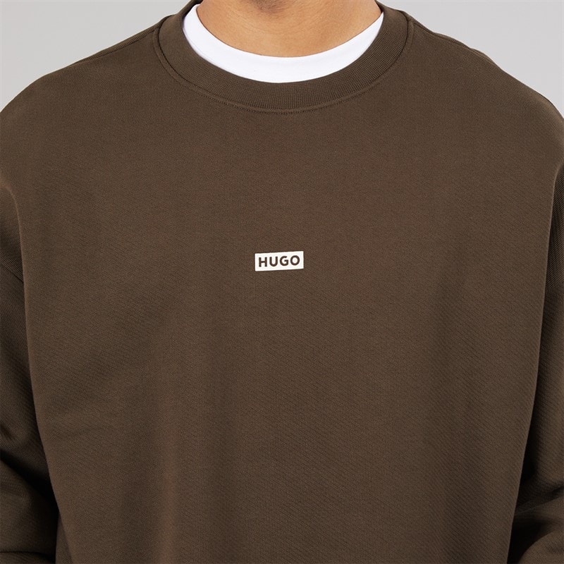 HUGO Herre Naviu Sweatshirt Dark Brown - Billede 5