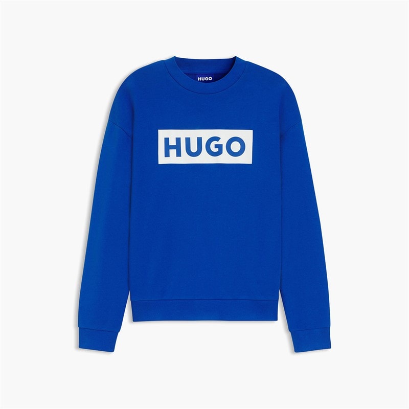 HUGO Herre Niero Sweatshirt Open Blue - Billede 1