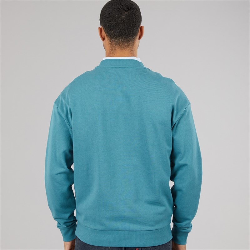 HUGO Herre Nierofix Sweatshirt Turquoise/Aqua - Billede 2