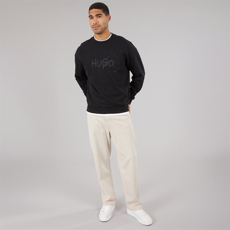 HUGO Herre Nierofix Sweatshirt Sort - Billede 4