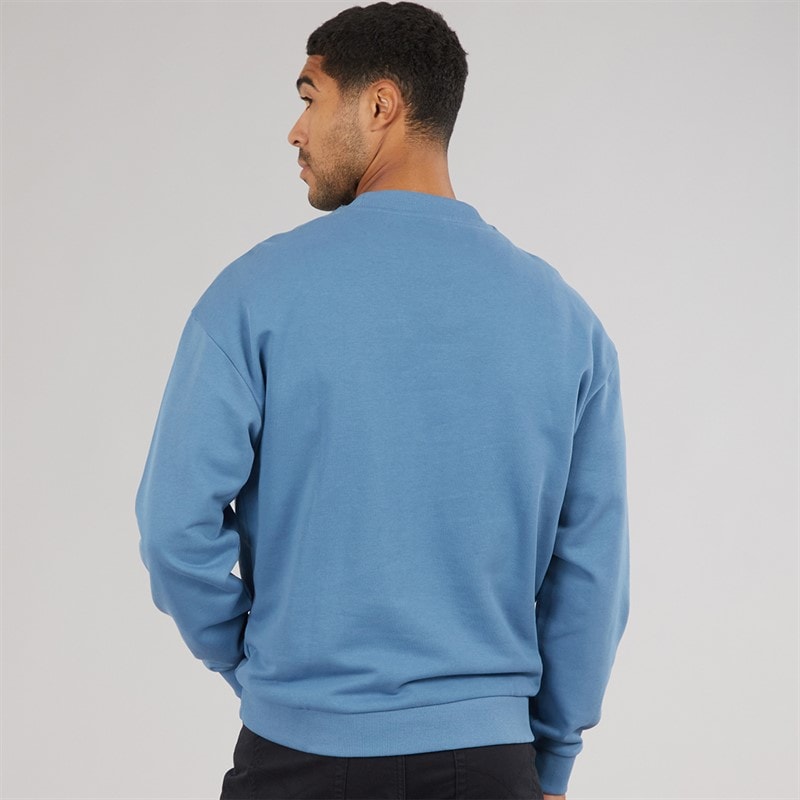 HUGO Herre Newirex Sweatshirt Open Blue - Billede 2