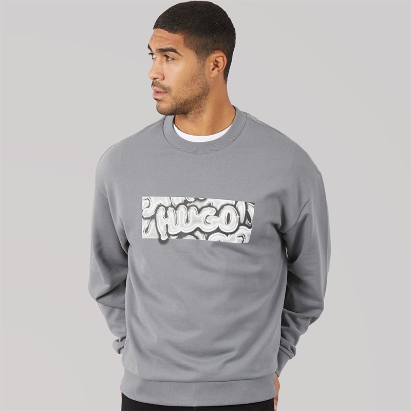 HUGO Herre T-shirt Medium Grey