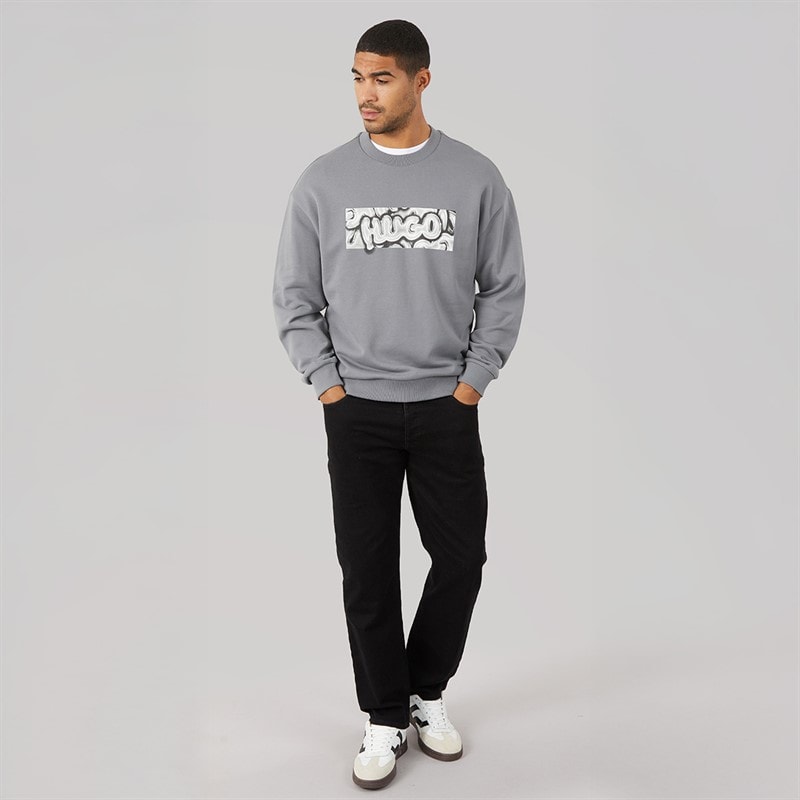 HUGO Herre T-shirt Medium Grey - Billede 3