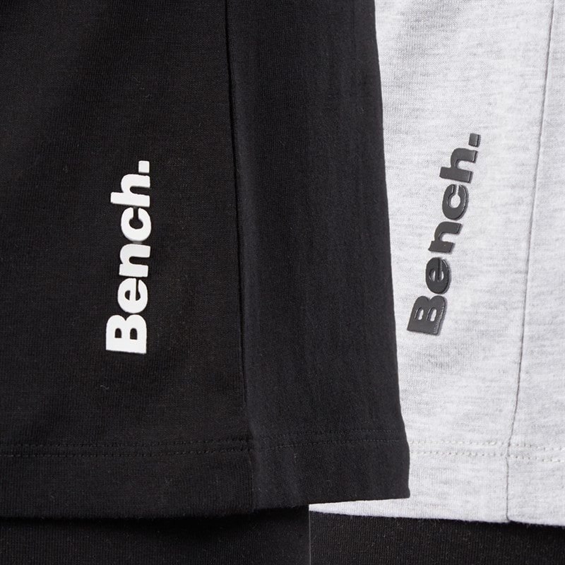 Bench Dame Grammen T-shirts To-pak Sort/Grå Melange - Billede 3