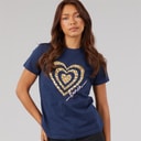 Bench Dame Wildheart T-shirt Blå
