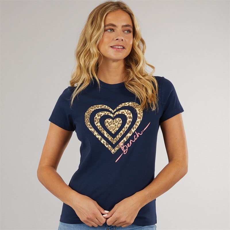 Bench Dame Wildheart T-shirt Blå - Billede 1