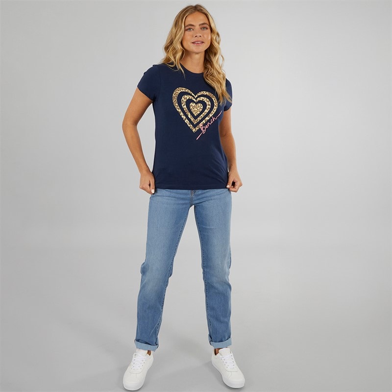 Bench Dame Wildheart T-shirt Blå - Billede 4