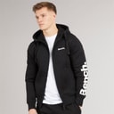 Bench Herre Maslow 22 Zip Through Hoodie Sort
