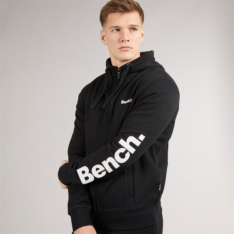 Bench Herre Maslow 22 Zip Through Hoodie Sort - Billede 3